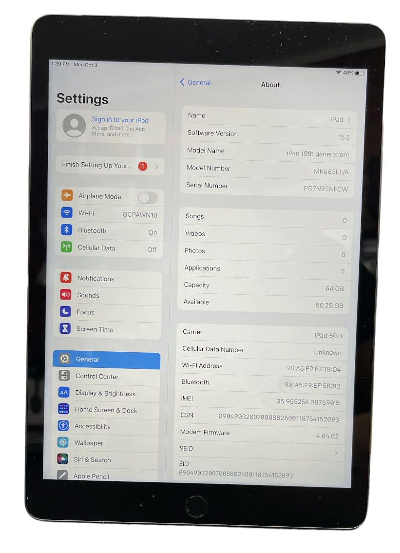 Apple Tablet MK663LL/A