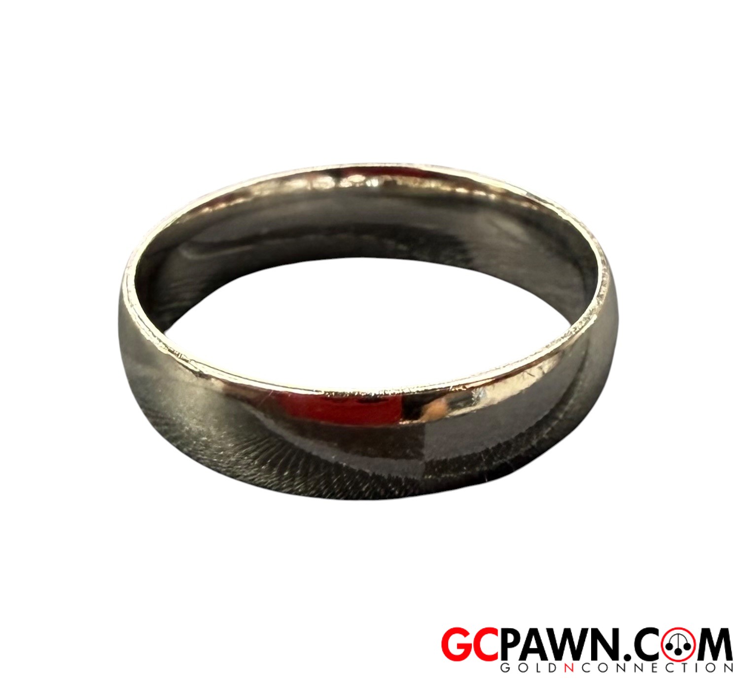 View product details for Men's Wedding band 14kt White Gold 