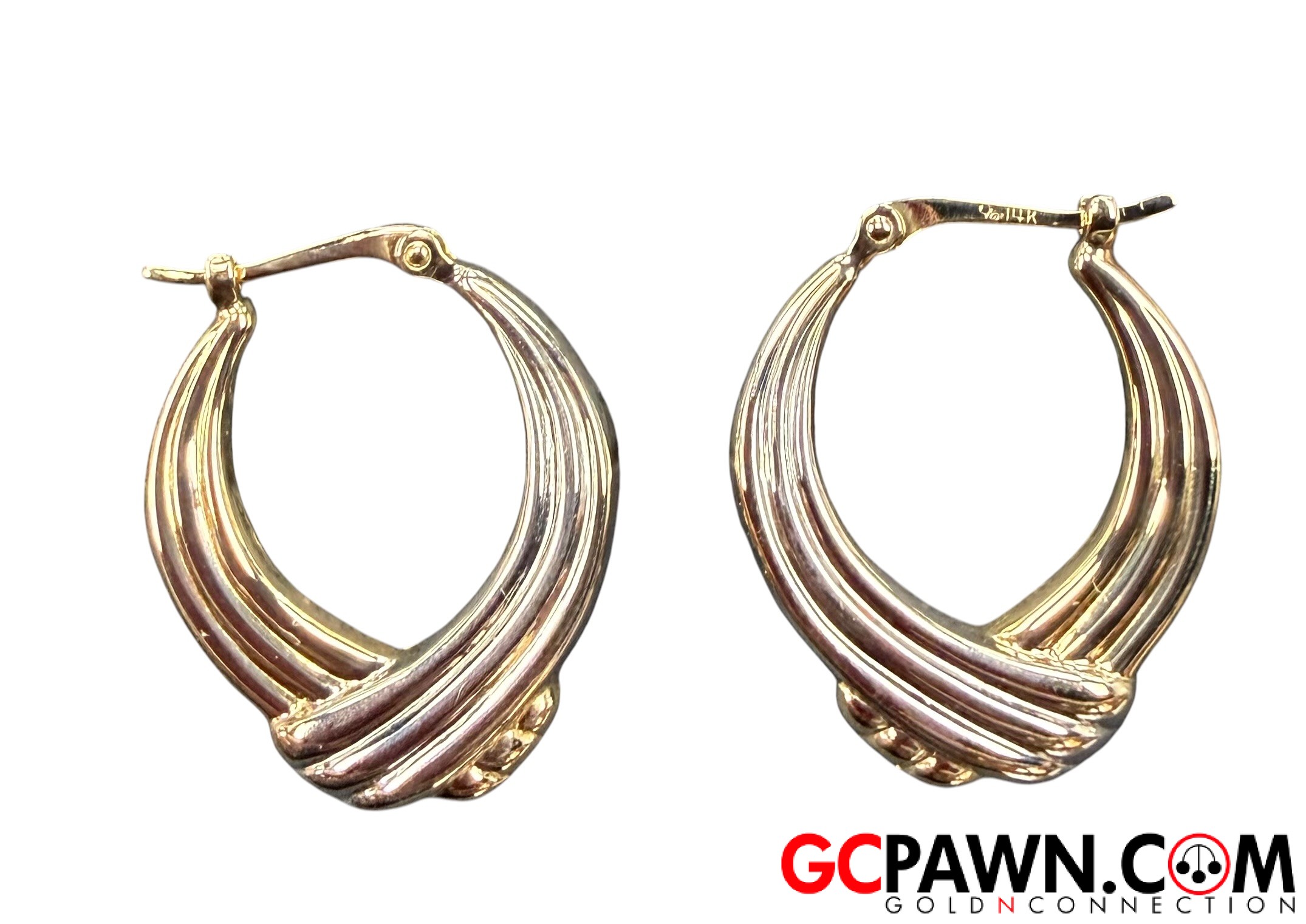 Click to view Women's Earrings 14kt Yellow and White Gold 