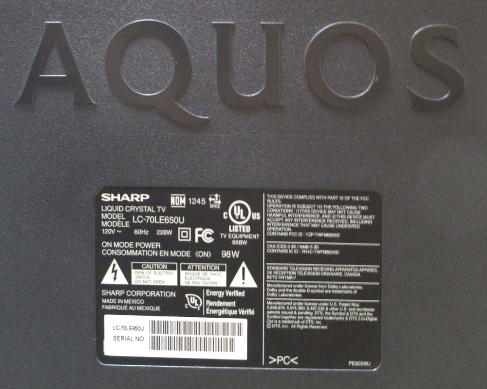 Sharp LCD LC70LE650U