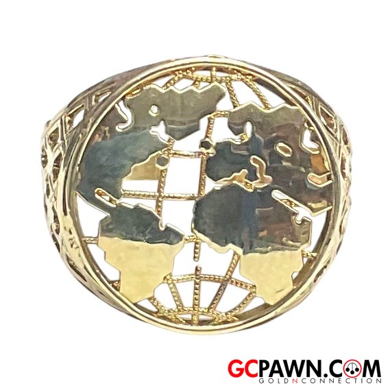 Unisex Fashion Ring 10kt Yellow Gold 