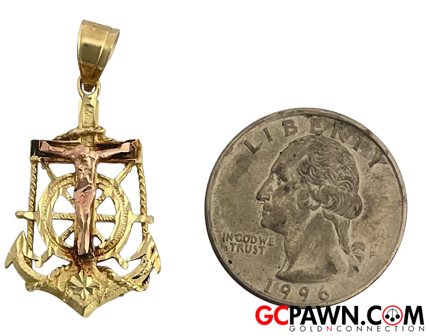 Unisex Pendant 14kt Yellow and Rose Gold 
