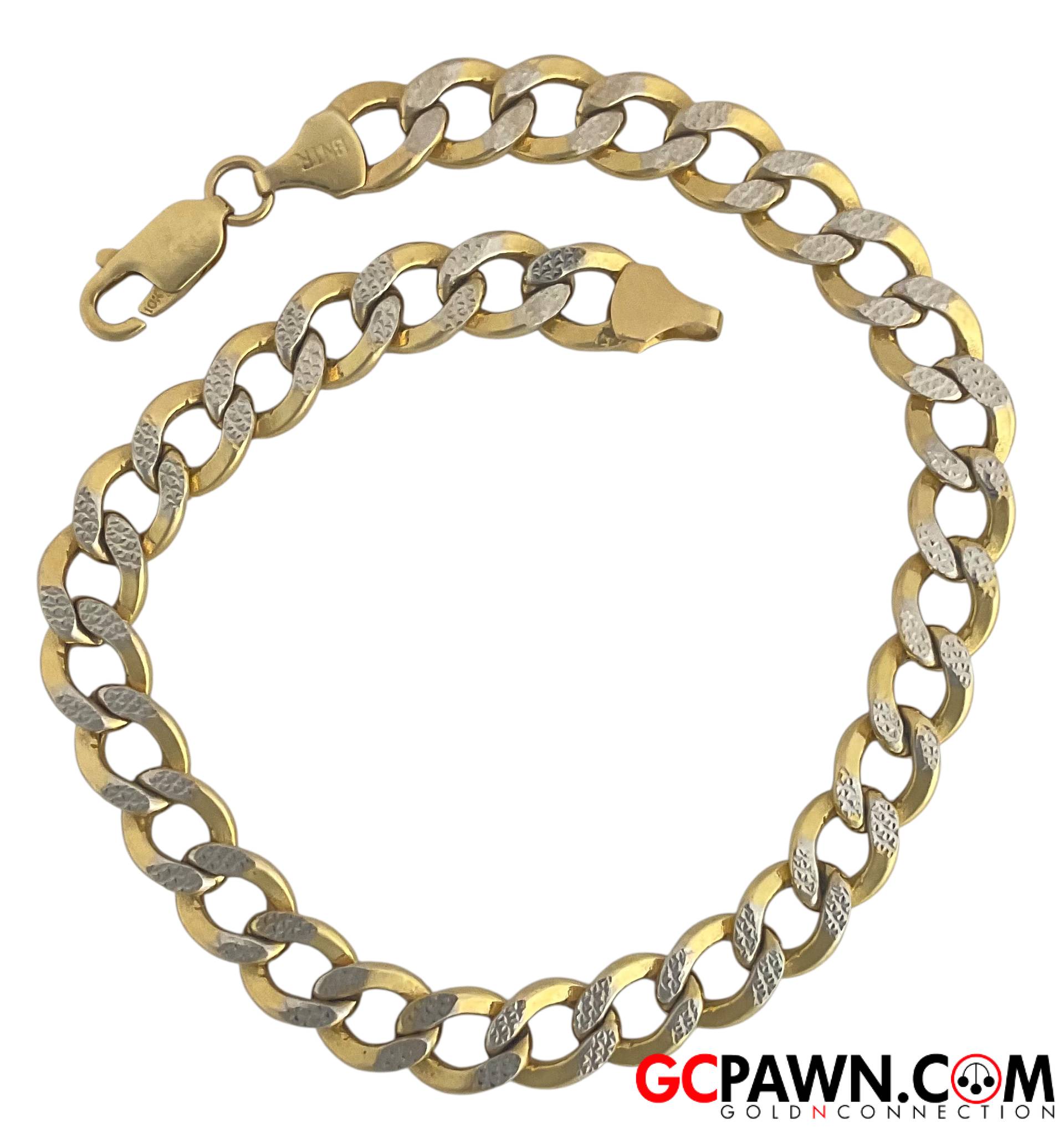 Unisex Bracelet 10kt Yellow and White Gold 