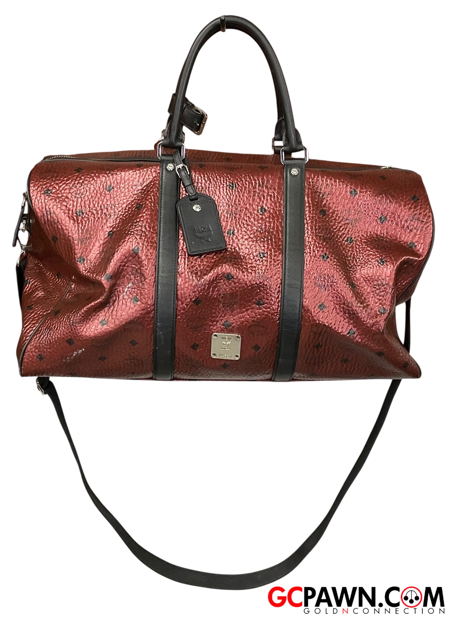 Mcm - Metallic Visetos Monogram Weekender