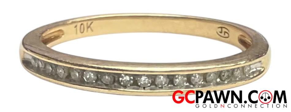 Unisex Wedding band 10kt Yellow Gold 