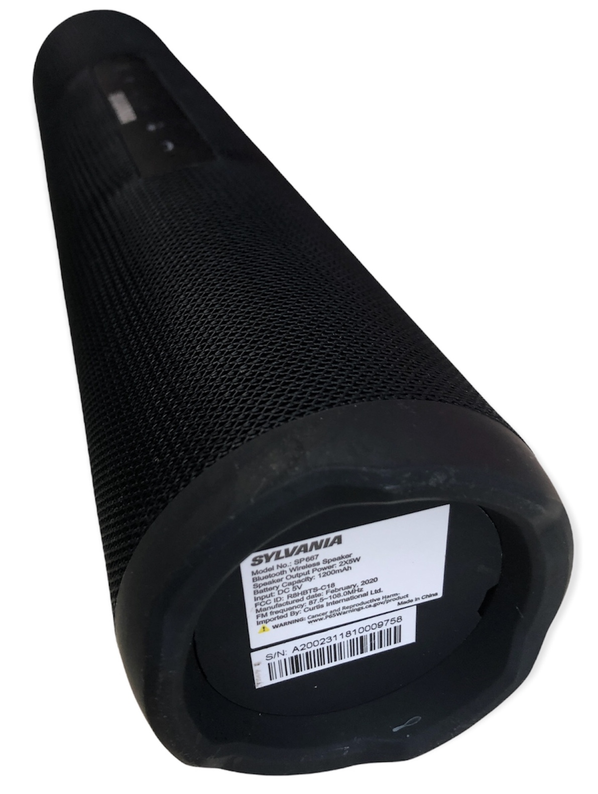 Sylvania bluetooth speaker sp667 clearance
