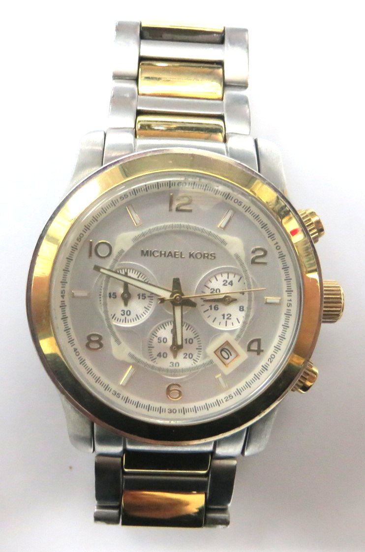 Michael Kors MK8283 Wrist Watch- Silver and Gold