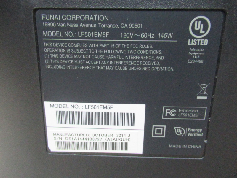 Emerson LED LF501EM5F