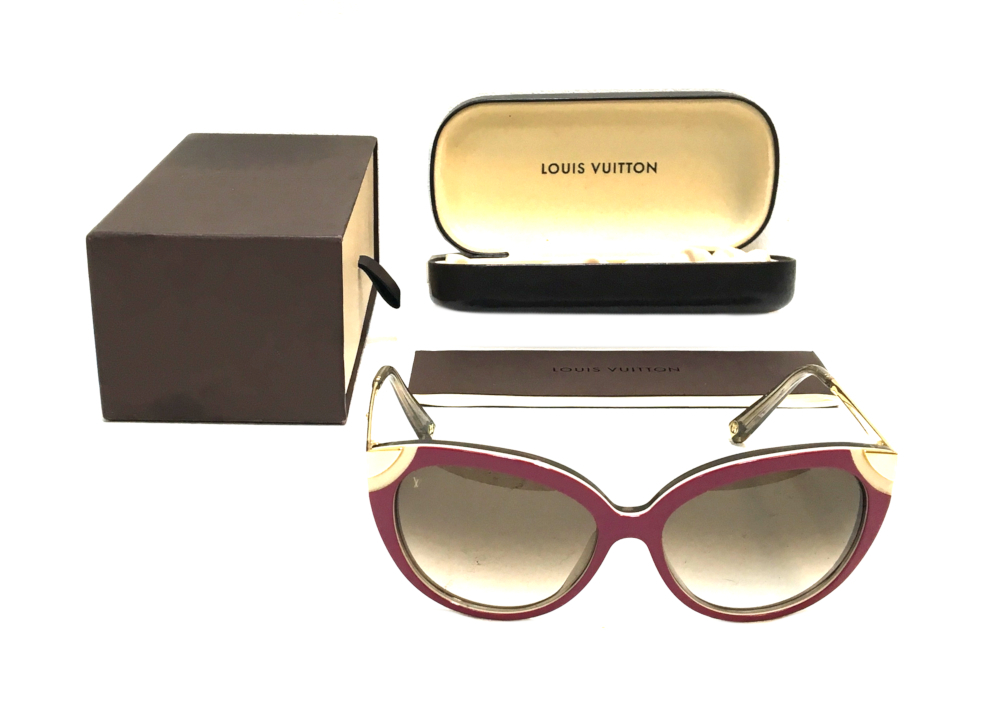 LOUIS VUITTON Amber Cat Eye Sunglasses Z0623W Fuchsia