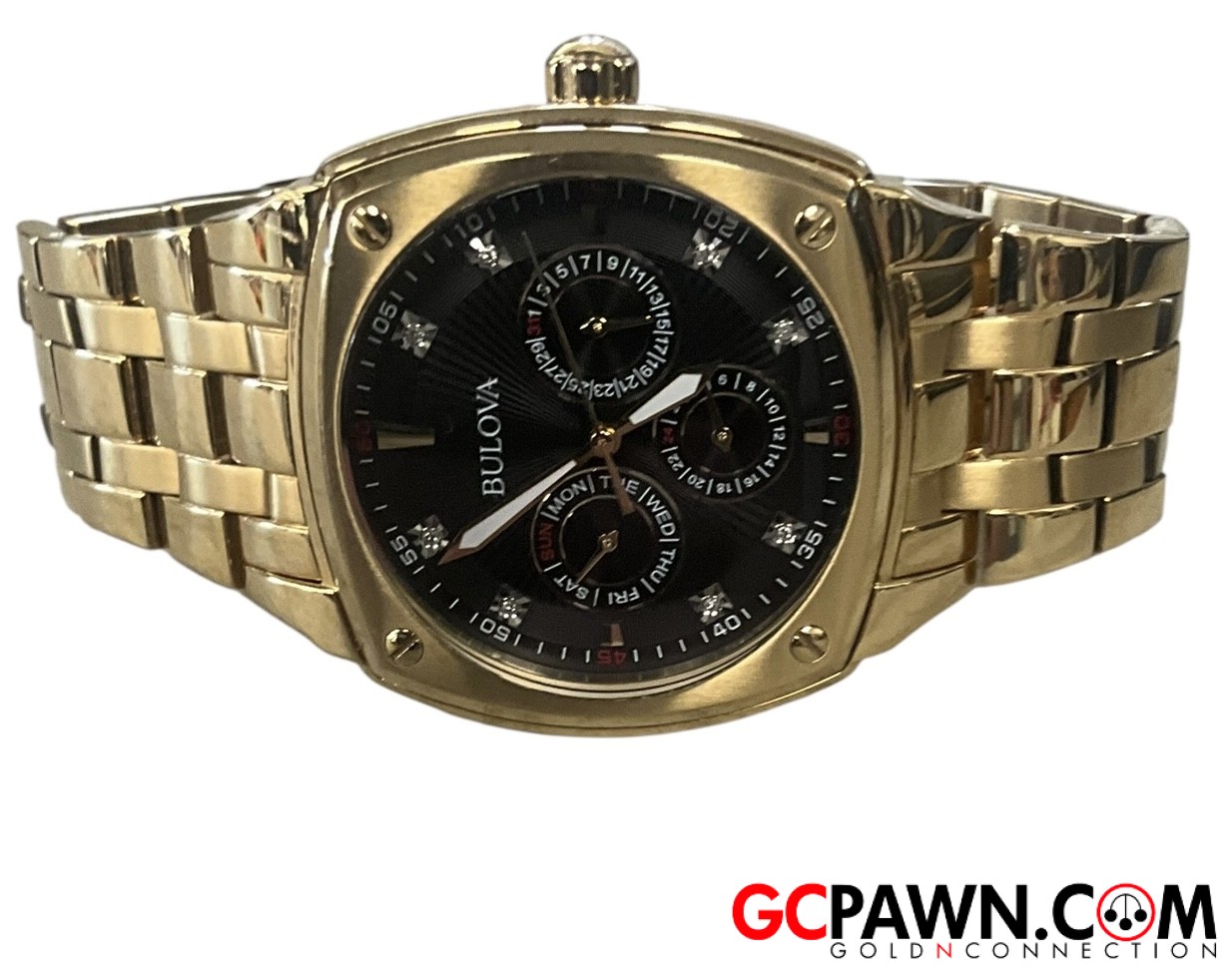 View product details for Bulova - Wrist watch - 97D138 - Bulova Men's Classic Date Day Quartz Gold Wat
