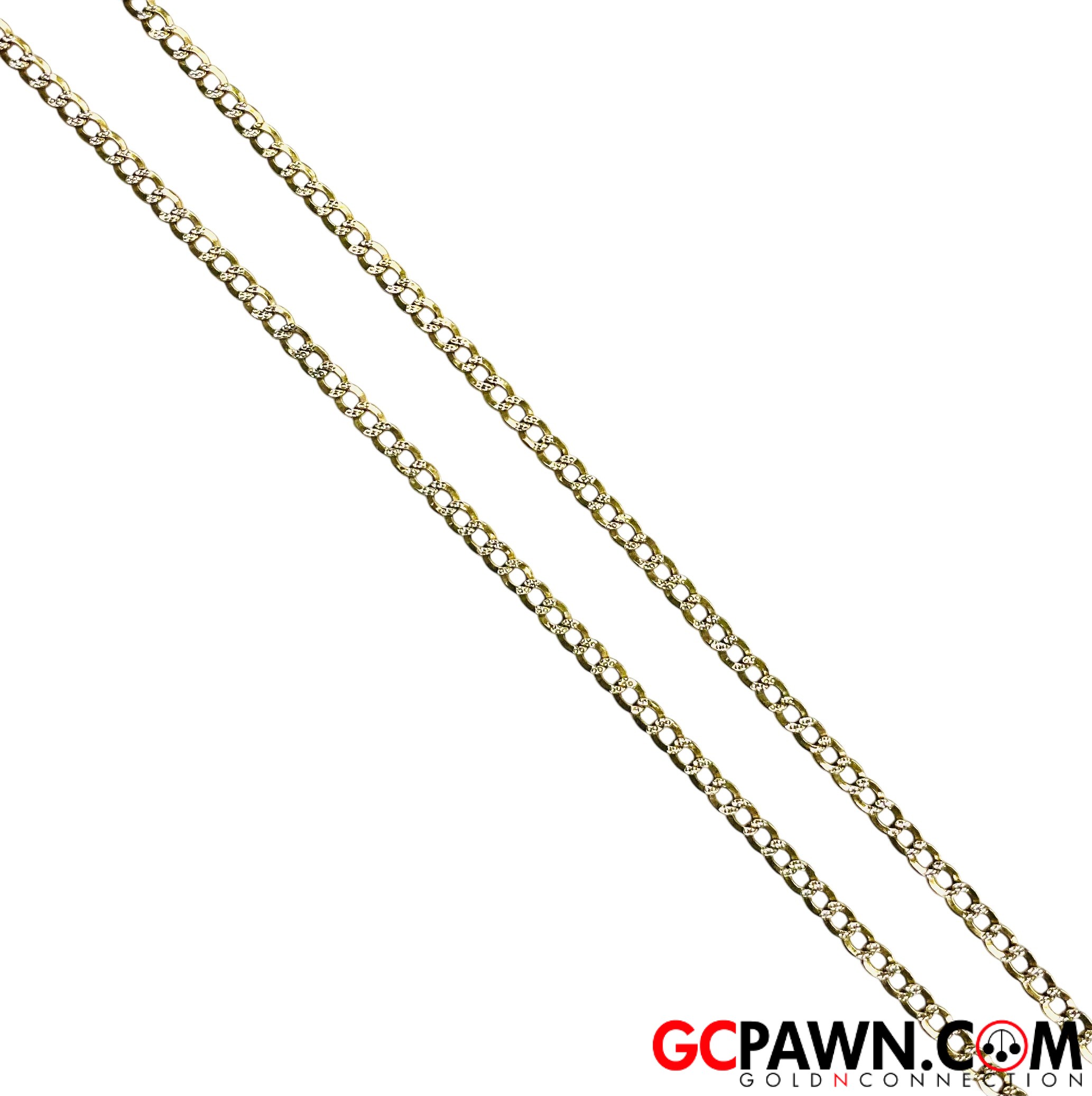 View product details for Unisex Chain 10kt Yellow and White Gold 