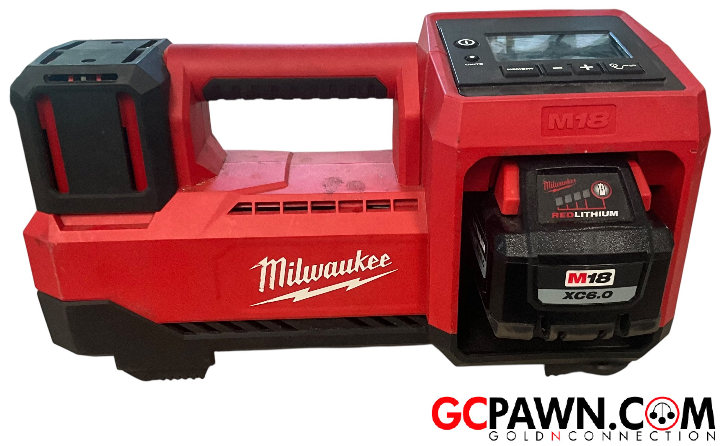 View product details for Milwaukee - Auto service tools - 2848-20 - Milwaukee M18 18V Cordless Tire Inflator 150 