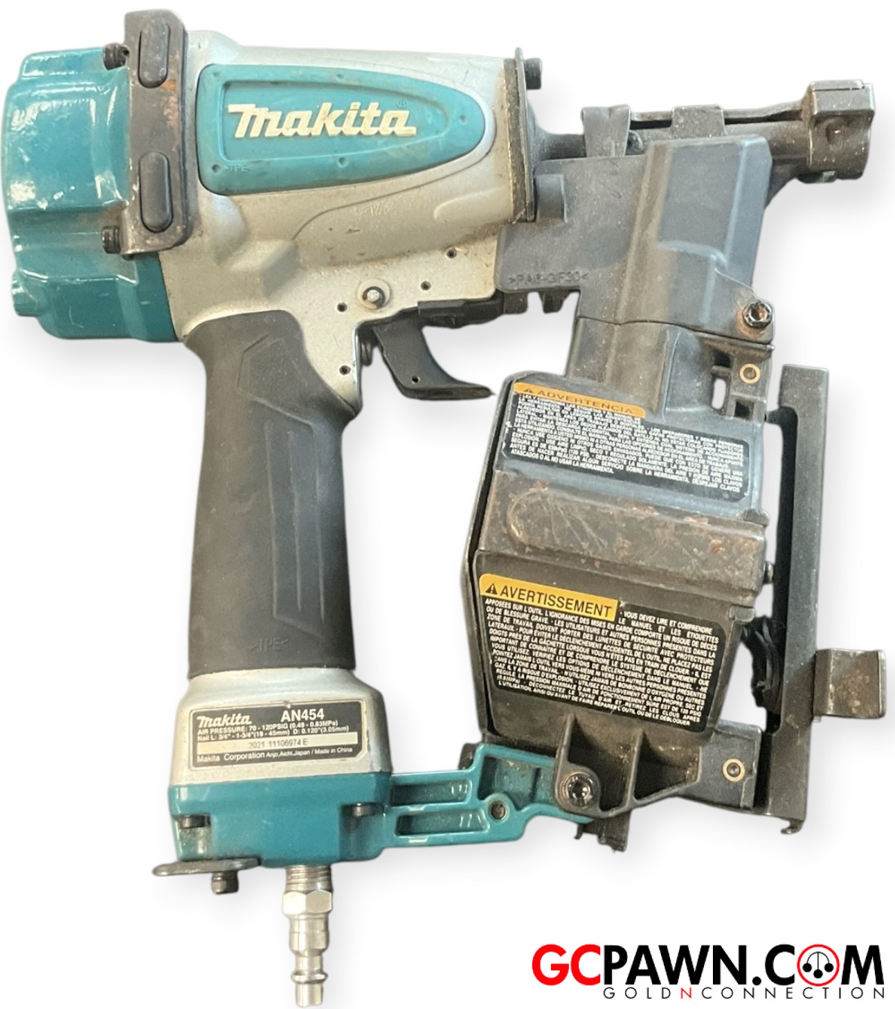 View product details for Makita - Air tool - AN454 - Roofing Coil Nailer