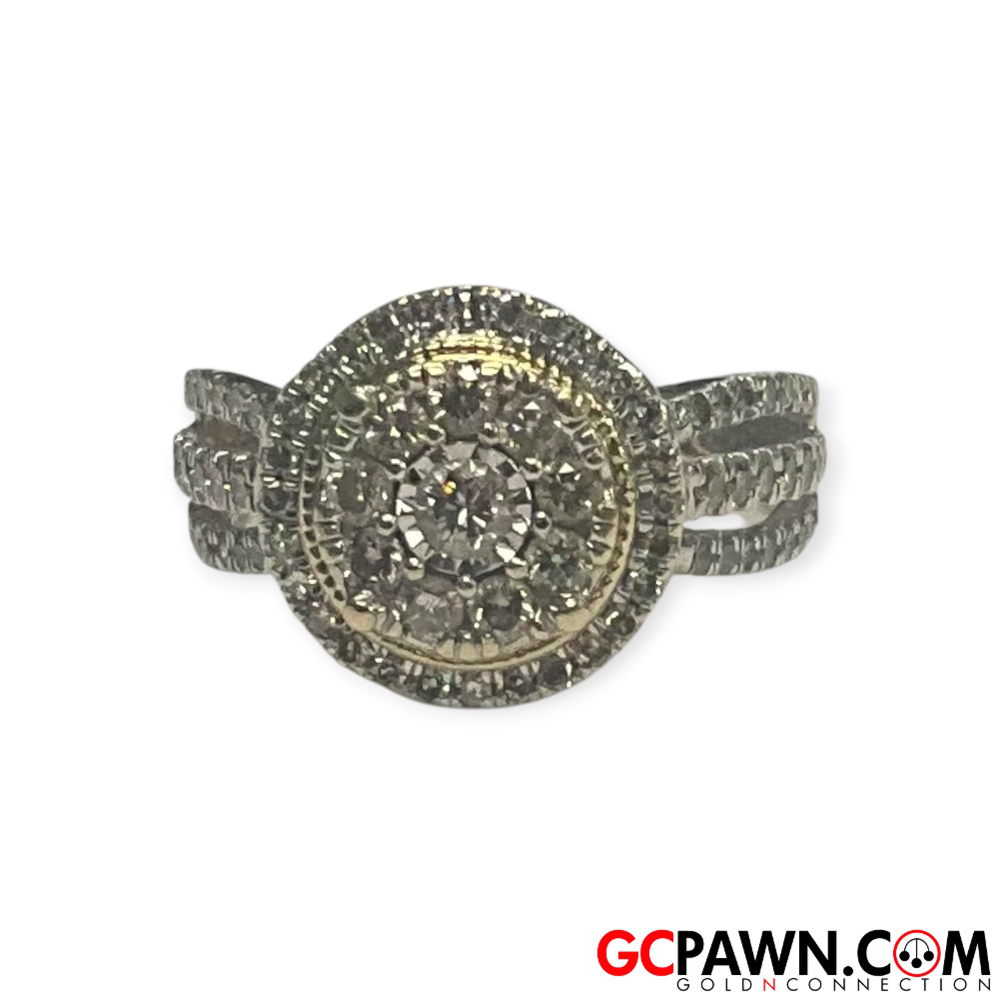View product details for Women's Cluster ring 10kt Yellow Gold 