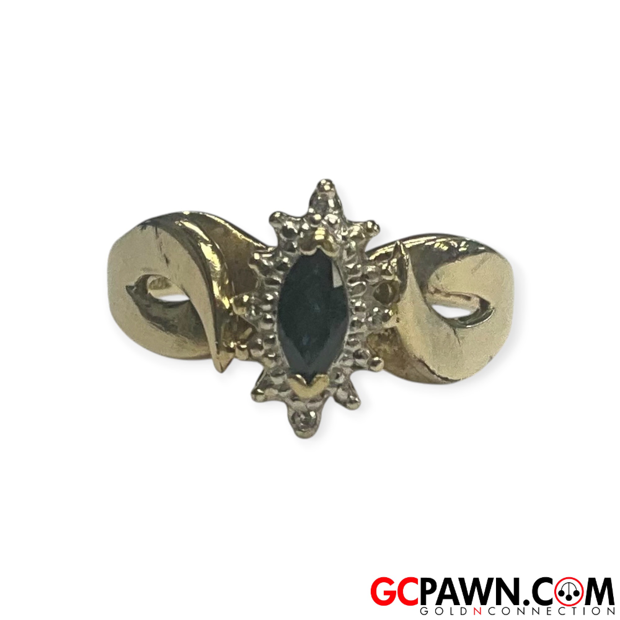Women's Cluster ring 10kt Yellow Gold 