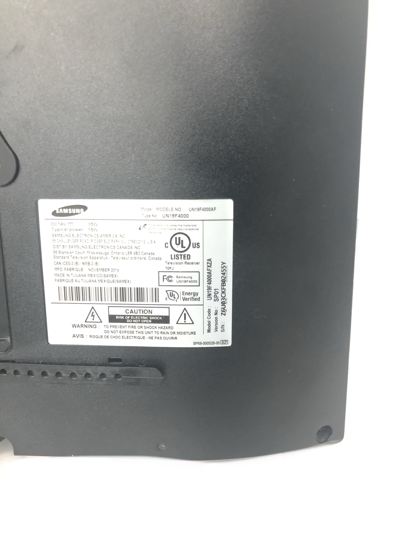 Samsung LED UN19F4000AF