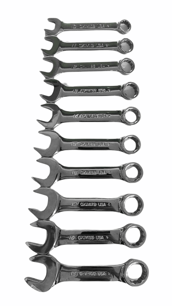 Snap-on Auto service tools 12 point stubby combination wrench set