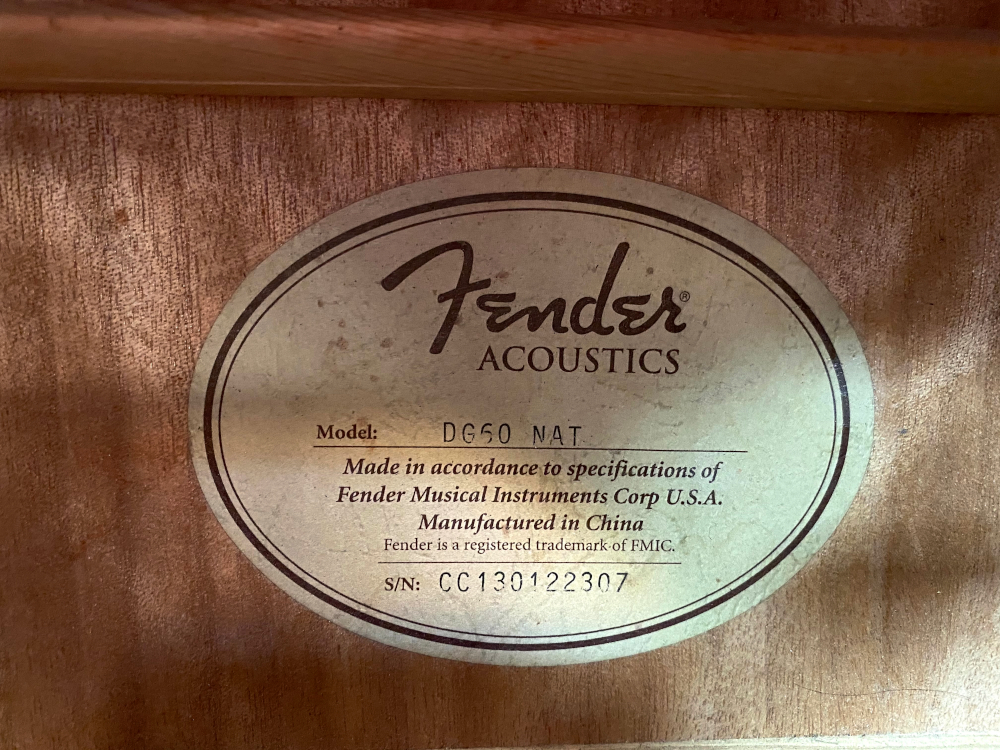 Fender Guitar Acoustic DG60 NAT