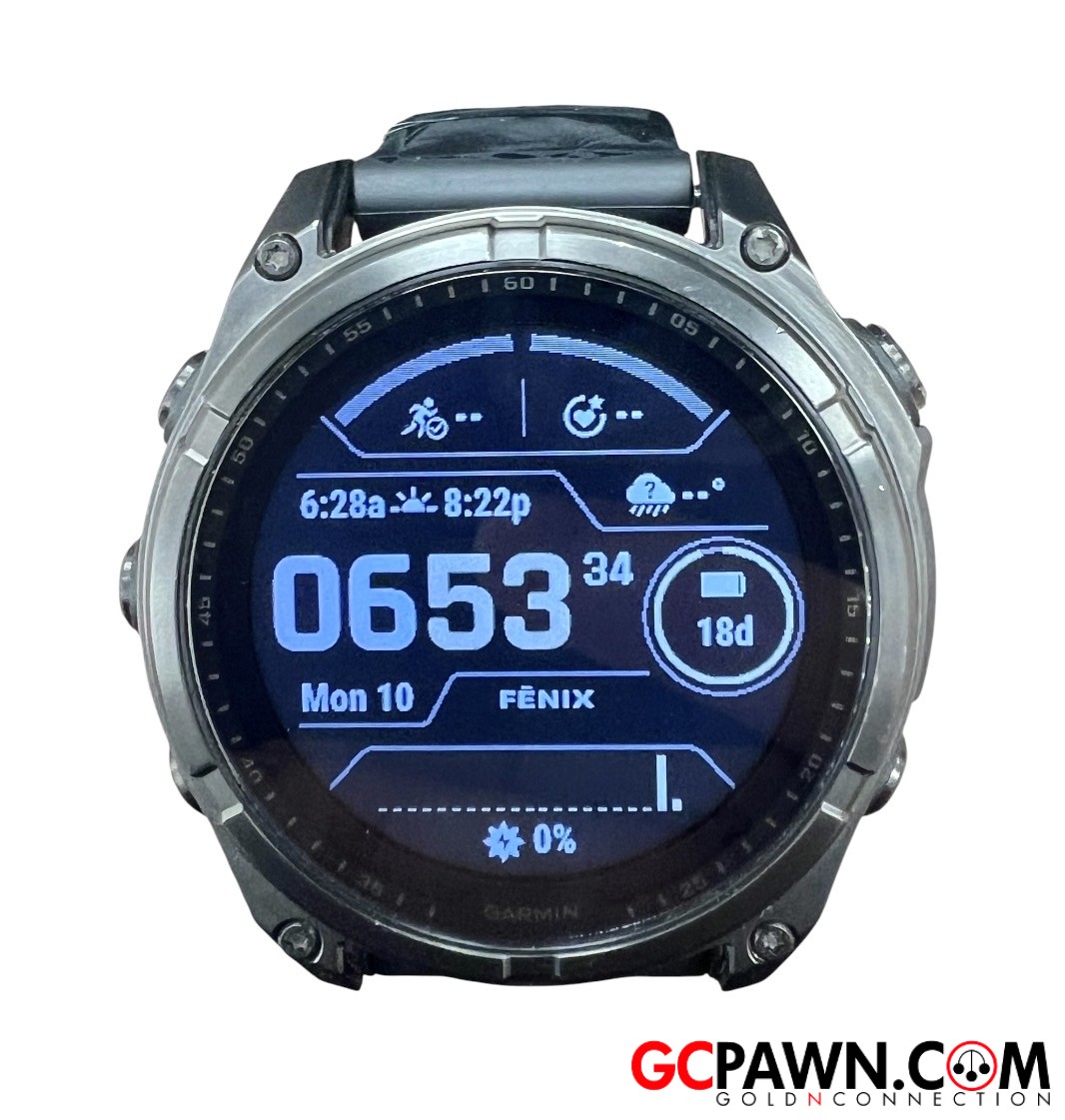View product details for Garmin - Fenix 8 Solar Sapphire Multisport GPS 010-02906-10 (Unlocked)