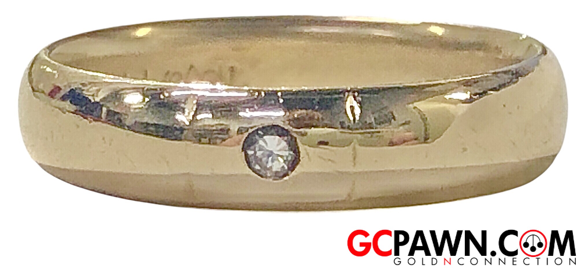 View product details for Men's Wedding band 14kt Yellow Gold 