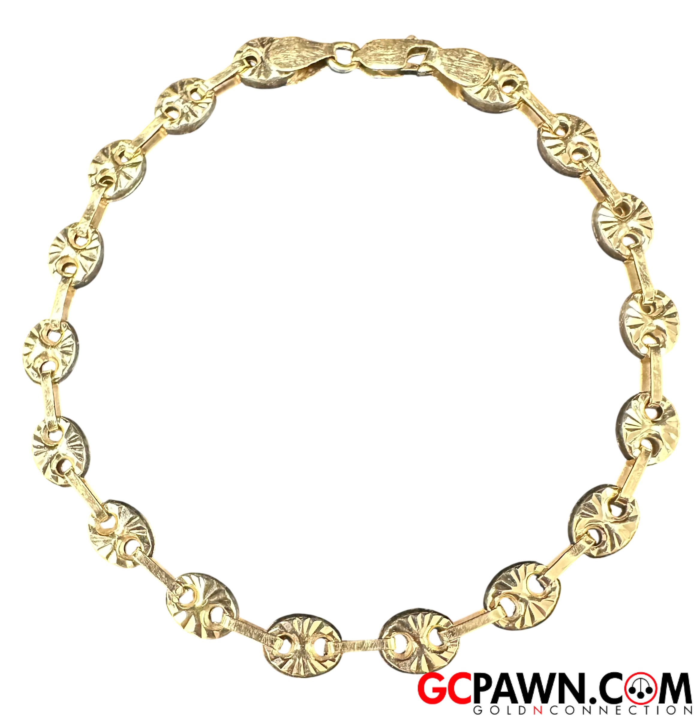 View product details for Unisex Bracelet 10kt Yellow Gold 