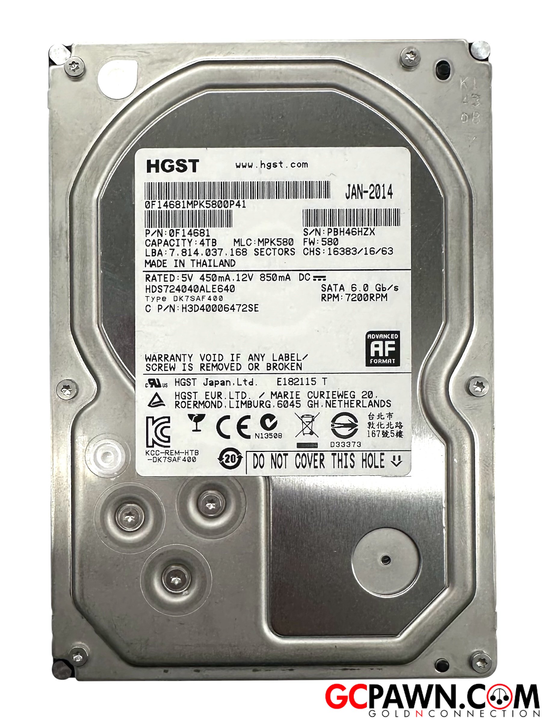 View product details for HGST - Hard Drive - 0F14681