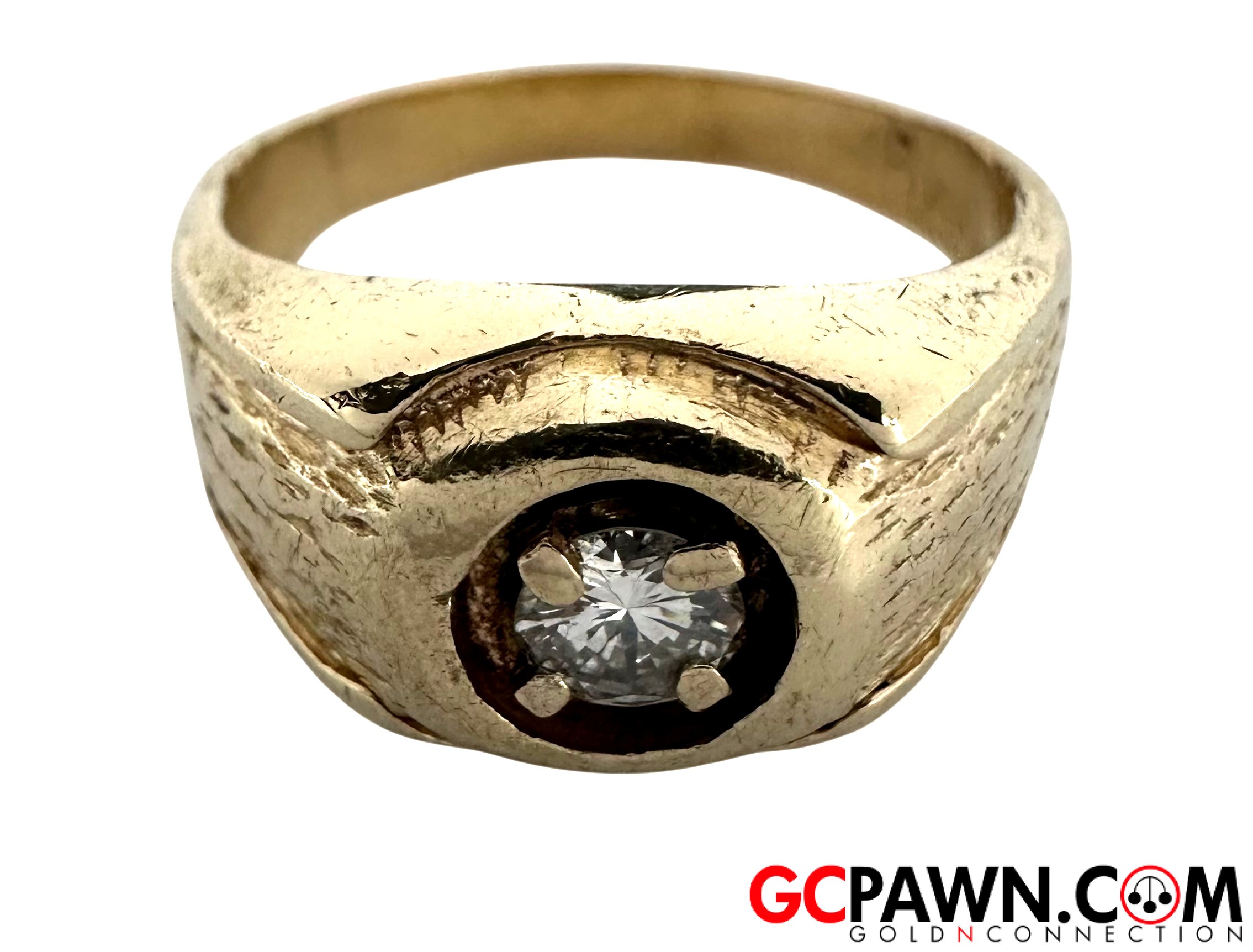 View product details for Men's Solitaire ring 14kt Yellow Gold 