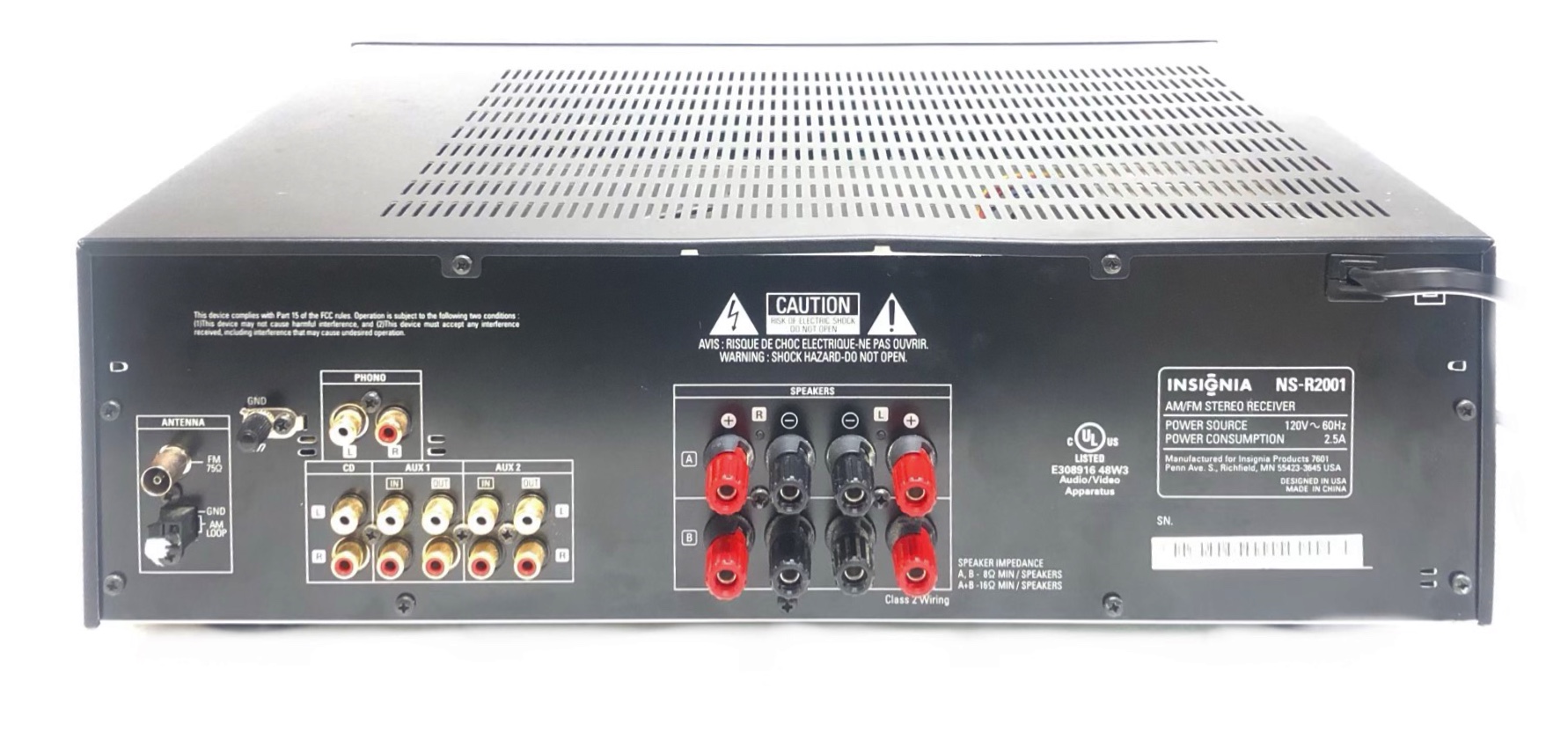 Insignia Receiver NSR2001