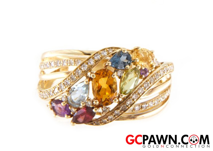 View product details for Effy Women's Cluster ring 14kt Yellow Gold 