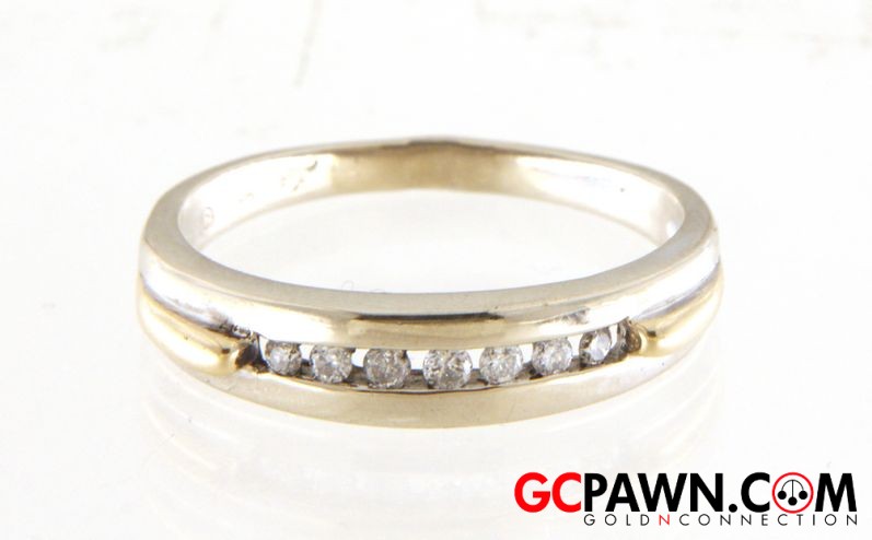View product details for Unisex Wedding band 14kt Yellow and White Gold 