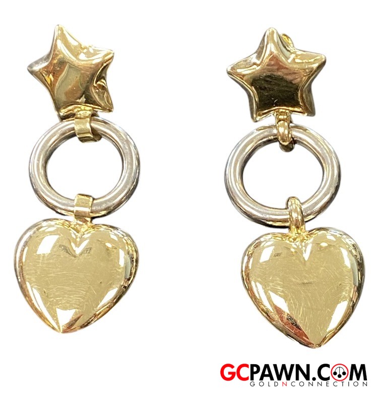 View product details for Women's Earrings 14kt Yellow and White Gold 