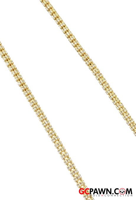 View product details for Unisex Chain 14kt Yellow and White Gold 