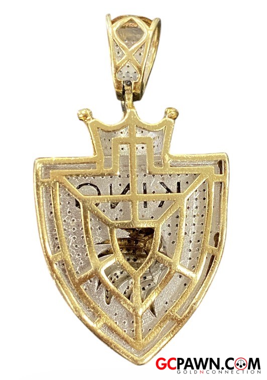 King Lion Unisex Charm 10kt Yellow Gold 