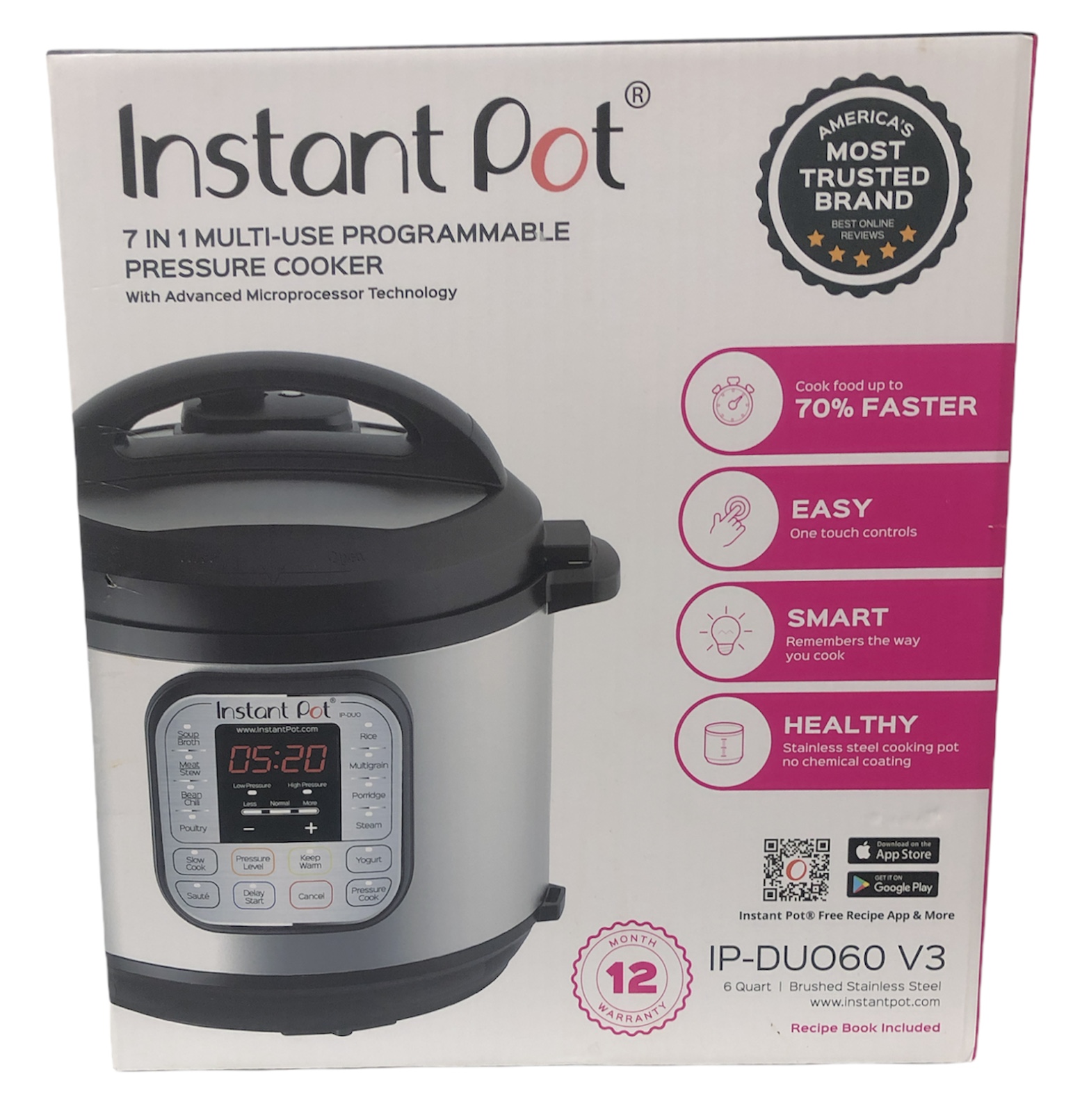 Instant Pot Pressure Cooker IPDUO60 V3