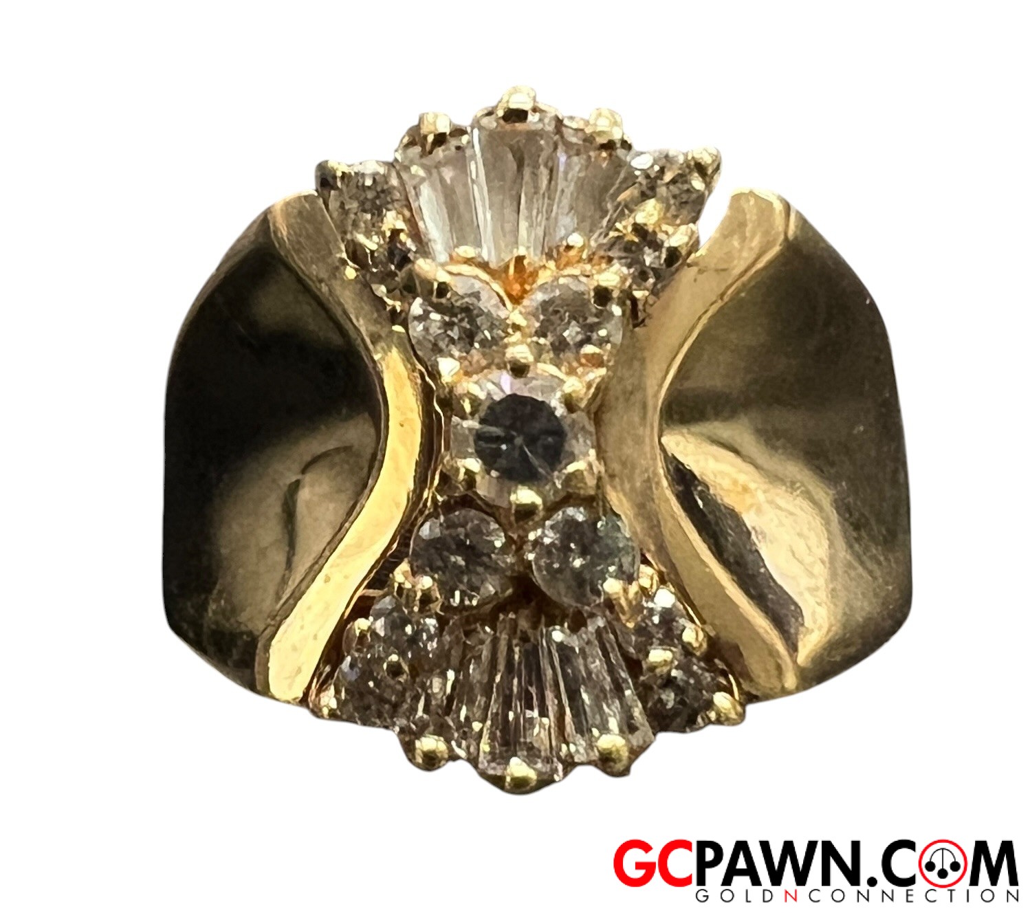 View product details for Women's Cluster ring 14kt Yellow Gold 