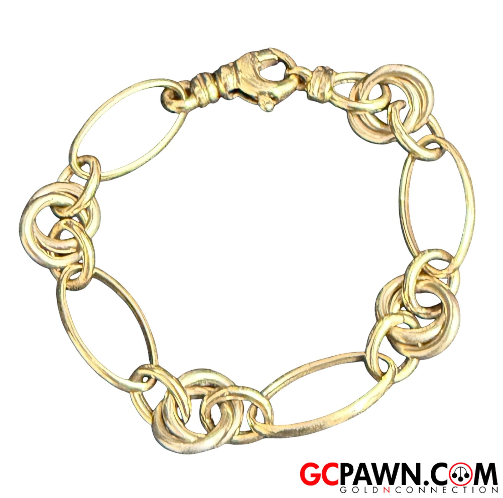 Unisex Bracelet 14kt Yellow and White Gold 