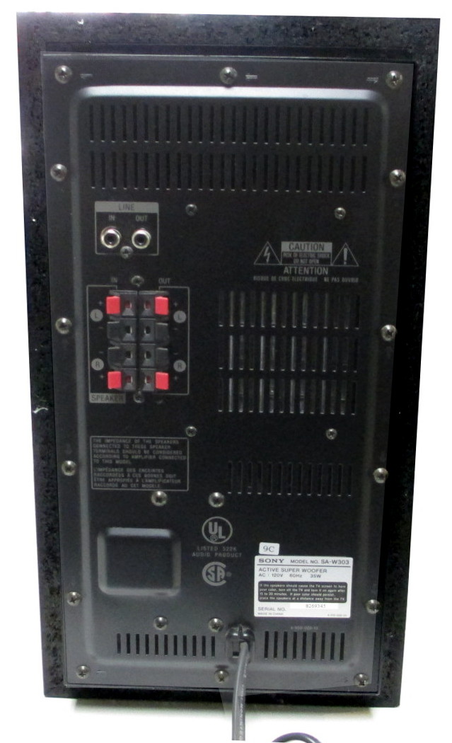 Sony Speakers SAW303 3.1 Speaker system