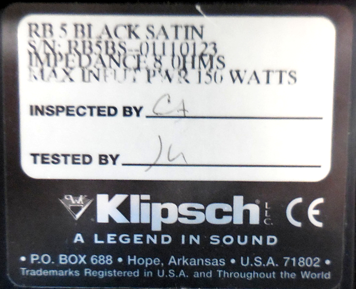 Klipsch Speakers RB5