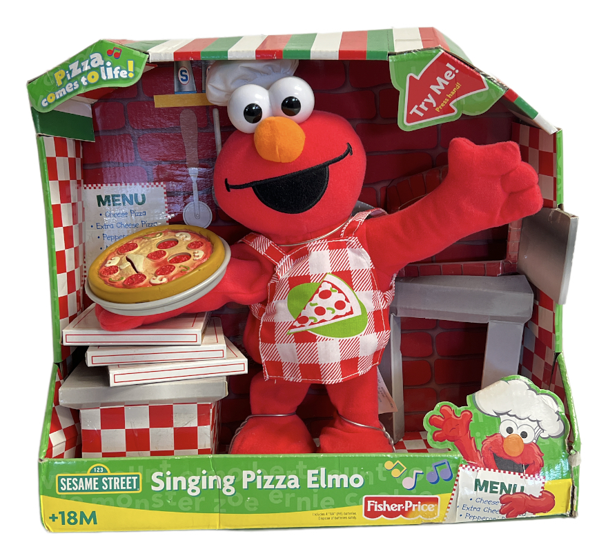 Elmo pizza toy top