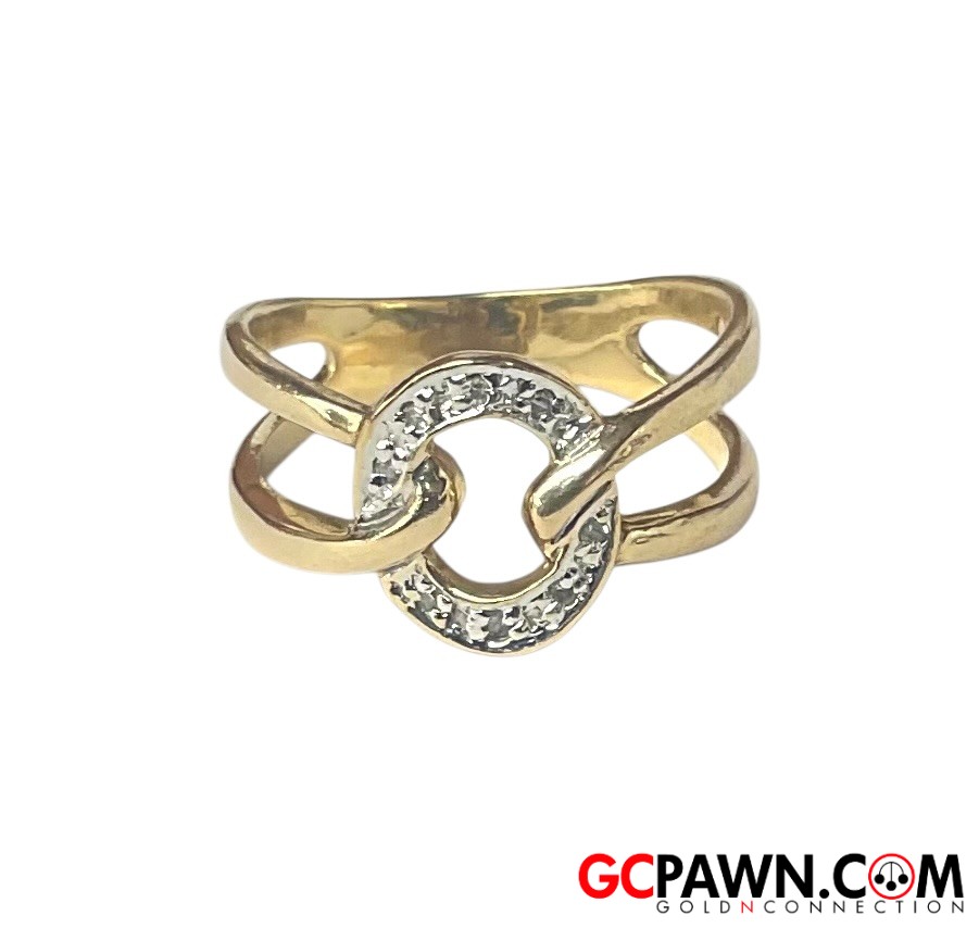 View product details for Unisex Cluster ring 10kt Yellow Gold 