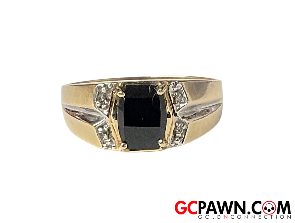 View product details for Men's Cluster ring 10kt Yellow Gold 