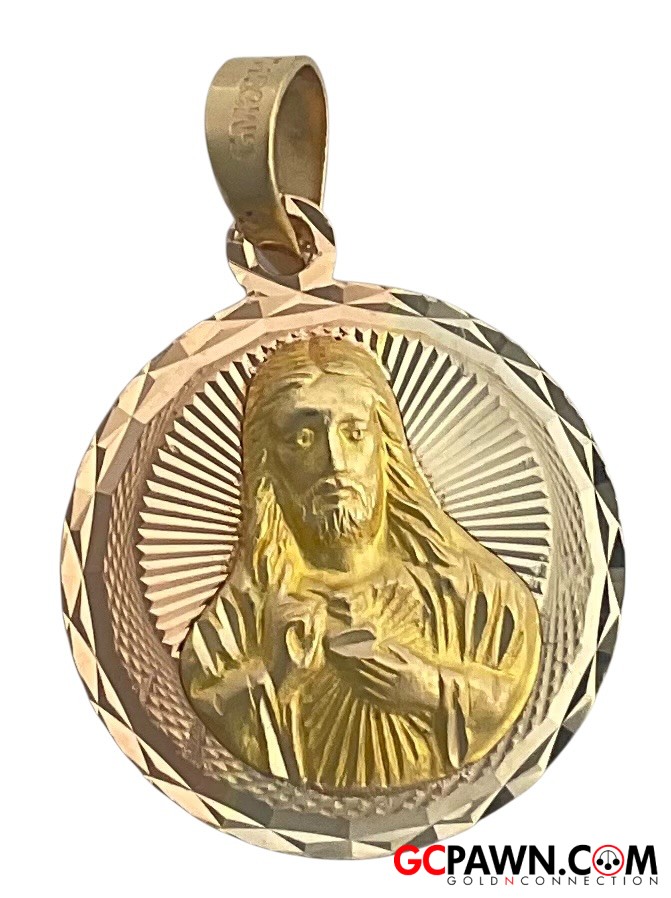 View product details for Unisex Pendant 14kt Yellow White Rose Gold 