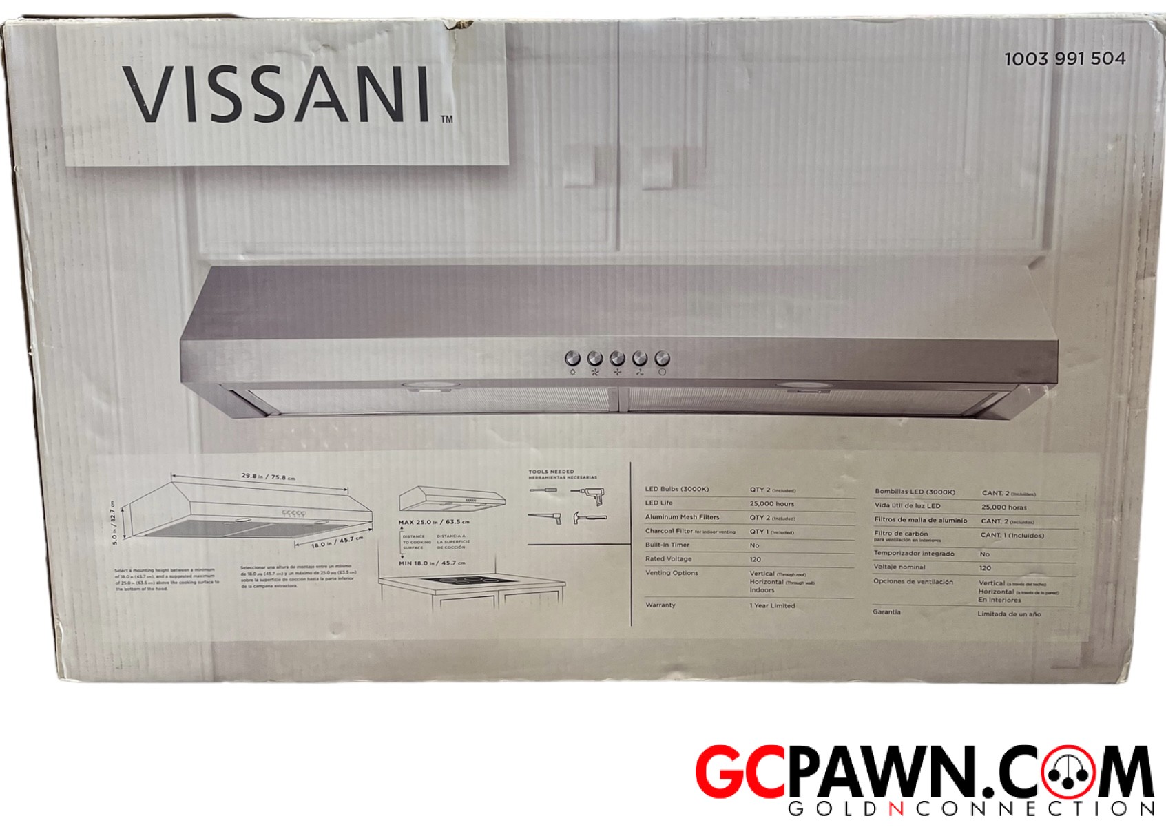 Vissani Oven Hood QR254S