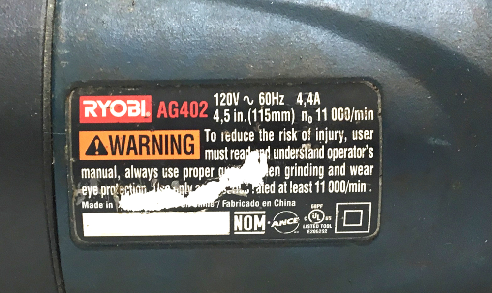Ryobi Corded hand tools AG402