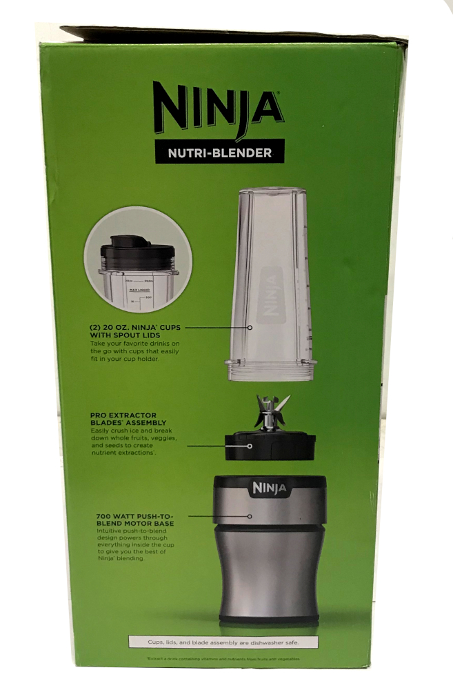 Ninja Nutri-Blender 700-Watt Personal Blender, 2 20 oz Dishwasher