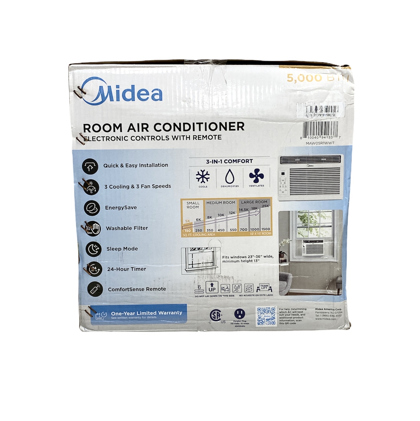 Midea Air conditioner window unit MAW05R1WWT