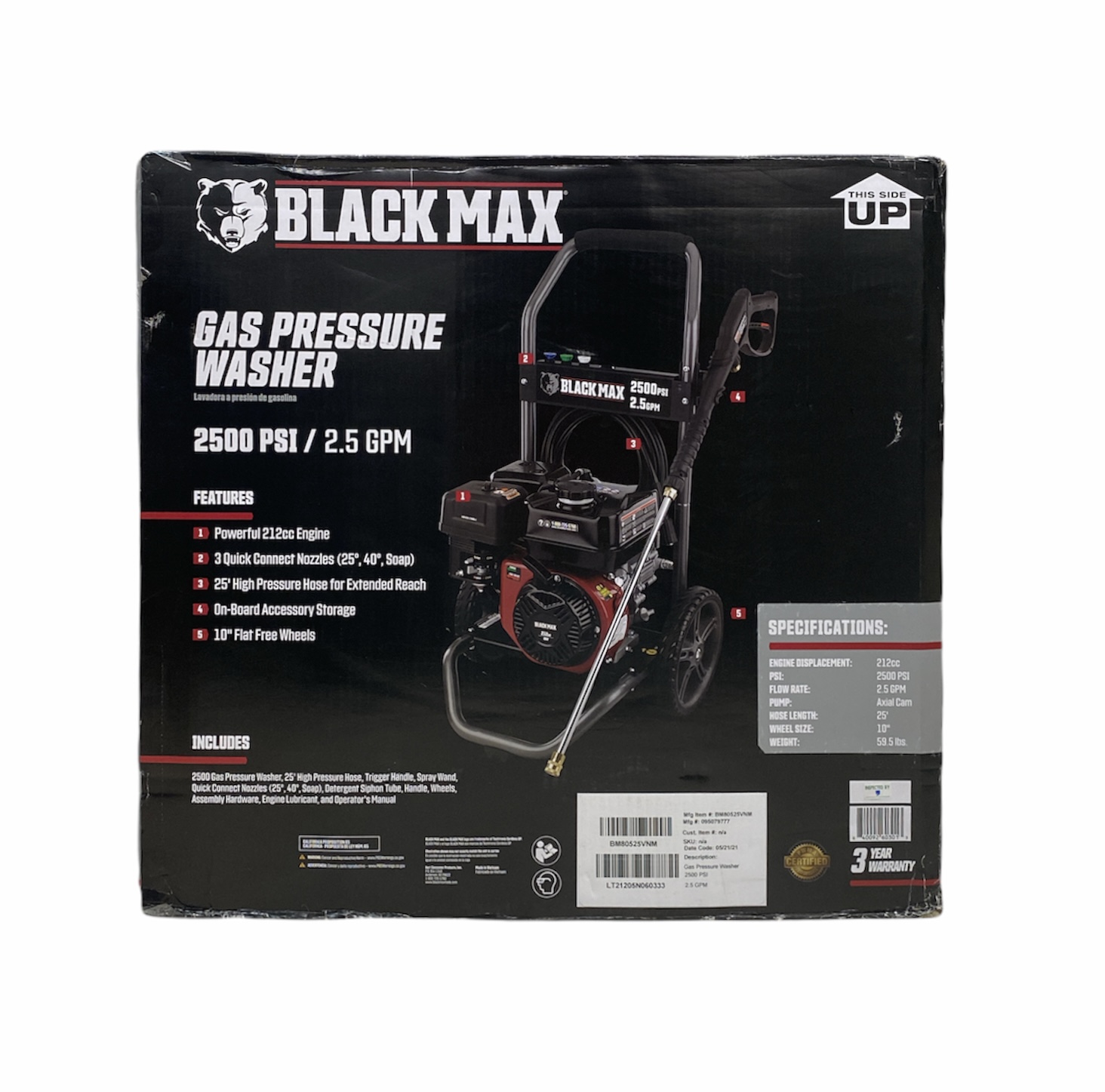 Black Max Power equipment BM80525VNM