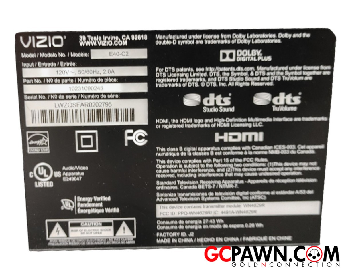 Vizio LED E40C2