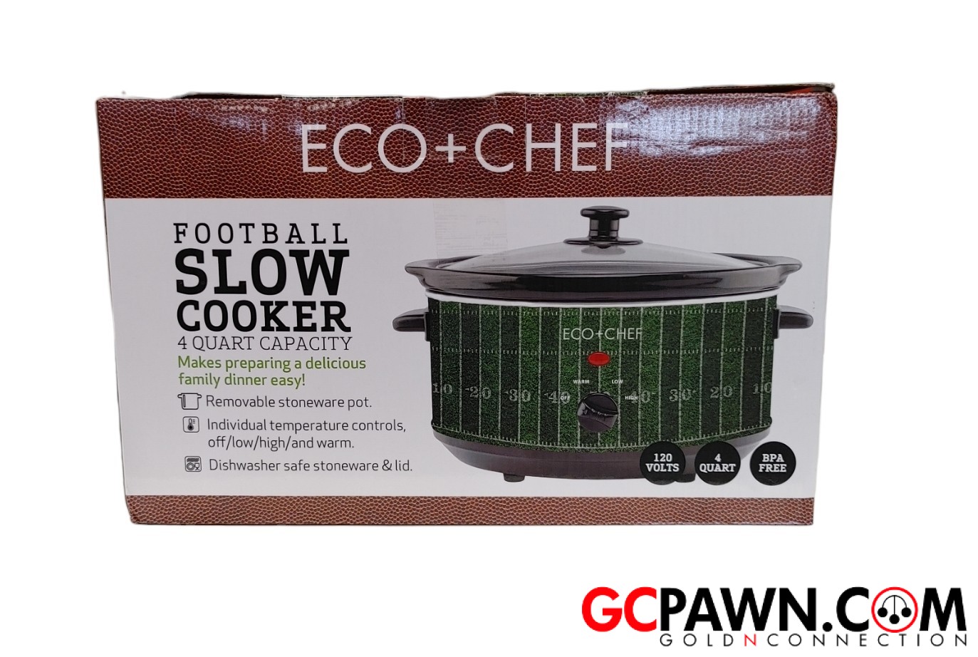 4 Quart Football Slow Cooker – Eco + Chef Kitchen