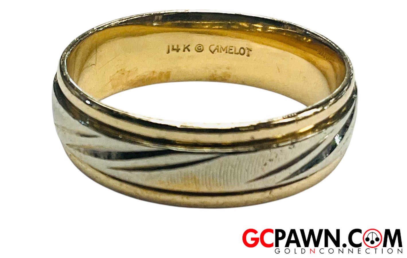 View product details for Camelot Unisex Wedding band 14kt Yellow Gold 